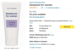 Example product page with Buy Box suppressed