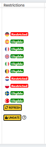 Actorio Restricted Products